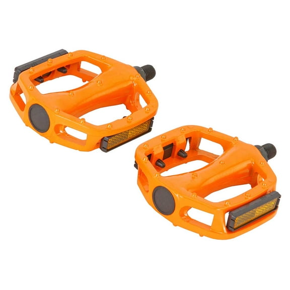 Orange 505 Alloy Pedals 1/2" bike pedals. Bicycle Pedals for 1 piece Crank.