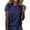 Dark Blue, variant on Womens T-Shirt Navy Blue I Love You This Much Graphic Print Short Sleeve Crew Neck tshirt Relaxed Fit Casual Playful Cute pullover Top