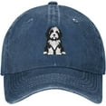 thumbnail image 5 of Bernedoodle Funny Hat Adjustable Denim Baseball Cap Black Dad Hat Men Women, 5 of 6