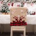 thumbnail image 4 of fundas para sillas de comedor navideñas de 20 x 19 pulgadas, fundas extraíbles para sillas para decoración de banquetes navideños y festivales (dos ciervos), 4 of 4
