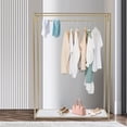 thumbnail image 2 of Garment Rack Clothes Organizer Heavy Duty Closet Stand Hanger with Shoes Storage, 2 of 15