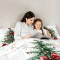 thumbnail image 4 of Manfei Chic Christmas Tree 7-Piece Twin Bedding Sets,Happy New Year Bedding Comforter Set,White Green Red Sheet Sets For Girls Kids,Microfiber Bedroom Decor Reversible, 4 of 8