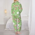thumbnail image 6 of Goofa Cute Frog2 Printed Women’s 2 Piece Pajama Set Super,Pajamas Women's Long Sleeve Sleepwear Soft Button Down Loungewear Pjs Lounge Set Nightwear-Small, 6 of 9