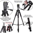 thumbnail image 3 of 72" Inch Elite Series Full Size Camcorder Tripod + Elite Series Professional Universal Tripod Dolly w/ One Step Easy Lock & Locking Wheels for Canon Cameras + eCostConnection Microfiber Cloth, 3 of 8
