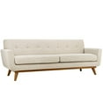 thumbnail image 4 of Modway Engage Modern Fabric 3-Piece Sofa Set with Armchairs in Beige, 4 of 6