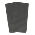 thumbnail image 2 of RITZ Royale Collection 100% Combed Terry Cotton, Oversized Kitchen Towel Set, 2-Pack, Solid, Graphite, 2 of 7
