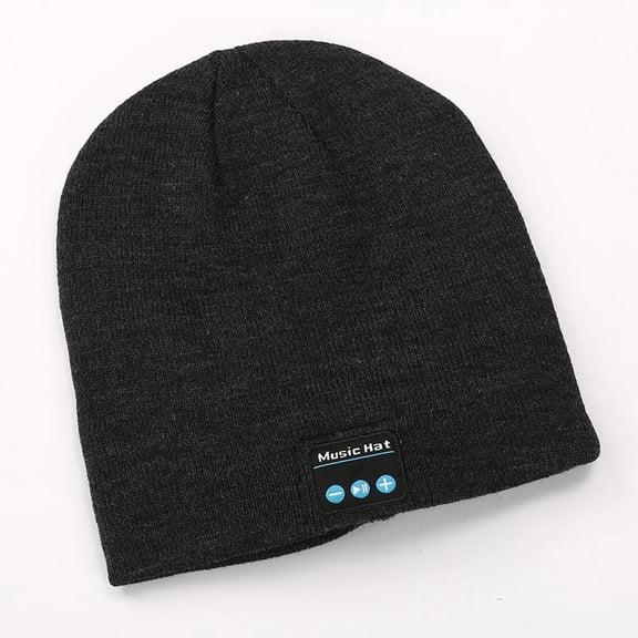 Bluetooth Beanie Hat with Light, Headlamp Cap with Headphones and Built-in Speaker Mic, Gifts for Men Women Teen，22*22cm，Hat circumference is about 44cm