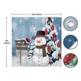 thumbnail image 4 of Christmas Shower Curtain Winter Snowman Bathroom Decor Xmas Pine Tree Holiday Bathroom Curtain with 12 Hooks 72"x72", 4 of 7