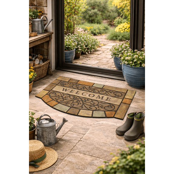 24x36 Large Outdoor Door Mat, Heavy Duty Non Slip Rubber Backing, Durable for Front Door, Garage, Patio, High Traffic Areas