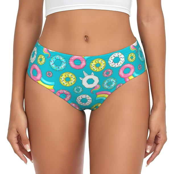 Fotbe Donut Calzones Estampados para Mujer – Ropa Interior de Algodón, Cómoda, Suave y Elástica-Large
