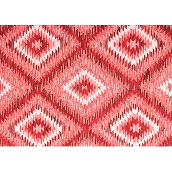 Ahgly Company Indoor Rectangle Southwestern Red Country Area Rugs, 8' x 12'