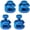 Blue, variant on 4 Pack Stair/Square Gauge Set for Framing Square, Stair Stringer Layout Tool for Circular Saw, Carpentry Squares and Rafter Layout, Aluminum Alloy Stair Gauge Tool(Blue)