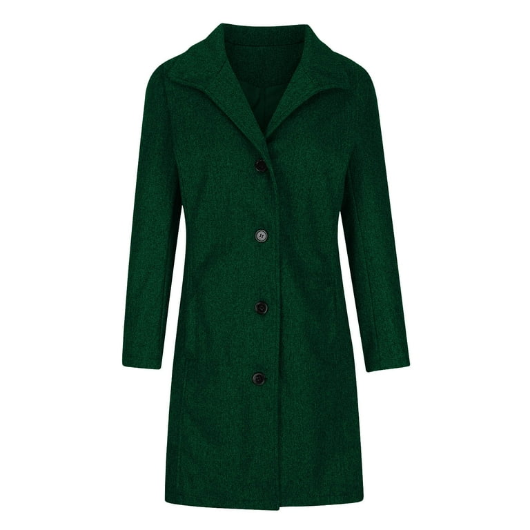 yoeyez Winter Coats for Women Casual Thicken Wool Blend