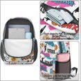 thumbnail image 4 of Basketball and Graffiti White Pattern 17" School Backpacks for Teens,Waterproof Oxford Fabric,S-Shape Padded Straps for School,Travel,Hiking,Camping, 4 of 6