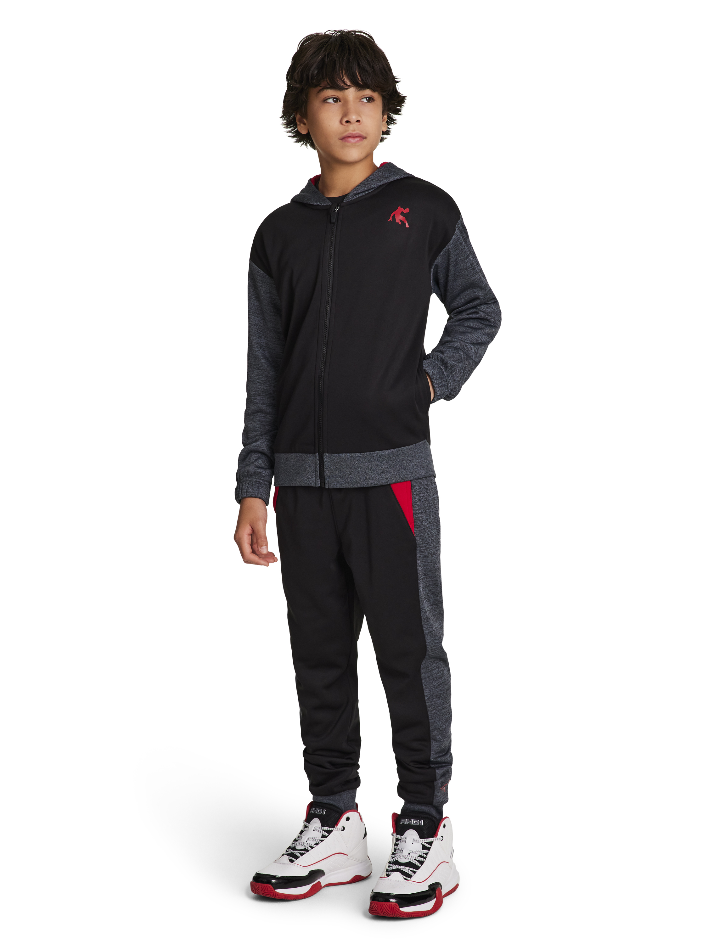 AND1 Boy's Athletic Full-Zip Jacket, Sizes 4-18