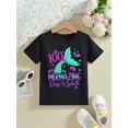 thumbnail image 1 of 100 Mermaid Days of School Graphic T-Shirt for Girls - Short Sleeve Casual Summer Top with Colorful Sea Creature Print, Machine Washable Round Neck Tee for Kids, Shirts for Girls, Comfortable Fit, 1 of 6