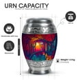 thumbnail image 2 of Yatskia Colorful Owl Decorative Large Funeral Urns for Human Ashes Adult Male and Female, Little Keepsake Urn for Ashes Adult Dad, (Monar 10 Inch and 3 Inch), 2 of 8