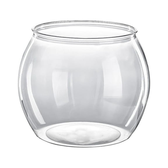 6.5*5.3 inch Clear Fish Tank ContainerPlastic Fish Tank Decor EcosystemTabletop Fish Bowl OrnamentFish Bowls Aquarium Essentials