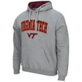 thumbnail image 2 of Men's Colosseum Heather Gray Virginia Tech Hokies Arch & Logo 3.0 Pullover Hoodie, 2 of 3