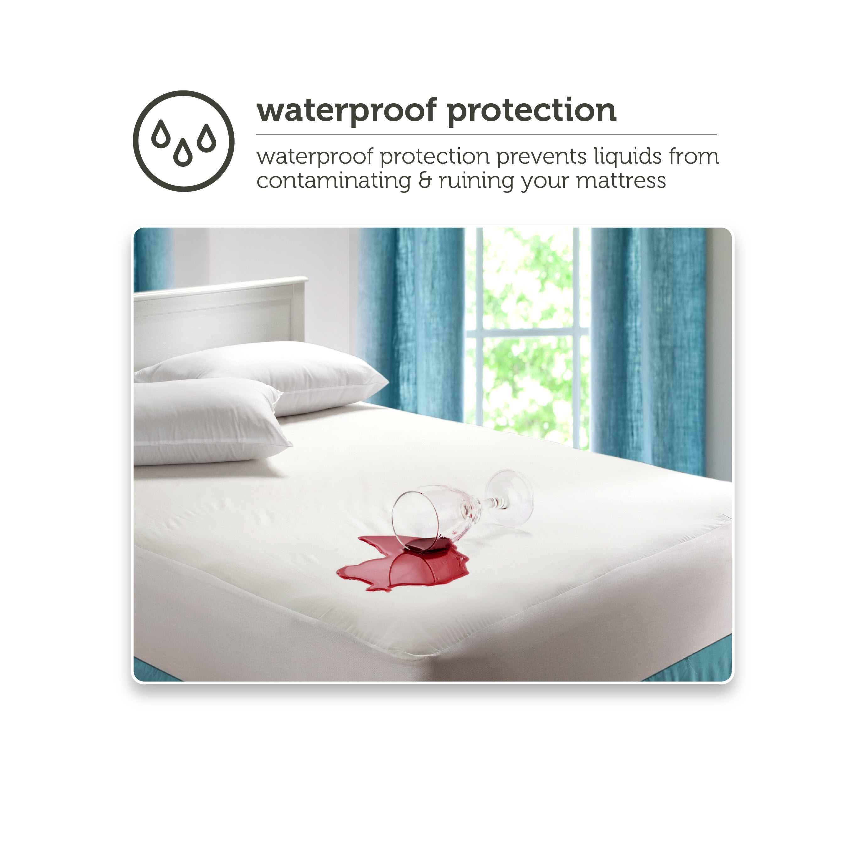 Mainstays Fitted Vinyl Waterproof Mattress Protector - image 2 of 4