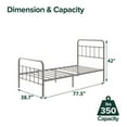 thumbnail image 2 of Zinus Florence 42" Metal Platform Bed Frame, Grey, Twin, 2 of 14