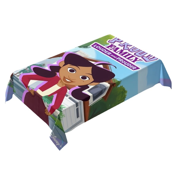 The Proud Family Louder and Prouder-theme square tablecloth has an iconic print, fits most tables, and is easy to care for perfect gifts for fans friends and family,55" x 71"(140*180cm)