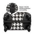 thumbnail image 4 of Lsque Houndstooth Black And White Printed Luggage Cover, Travel Luggage Protector,Scratch and Dirt Resistant, Fits 18-32 Inch Luggage - X-Large, 4 of 9