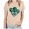 thumbnail image 1 of Camisetas de Manga Corta para las Mujeres de Moda Imprimir Cuello Redondo Camiseta, Mezcla de Poliéster Ligero para Primavera Verano Otoño, 1 of 8