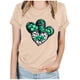 thumbnail image 1 of Camisetas de Manga Corta para las Mujeres de Moda Imprimir Cuello Redondo Camiseta, Mezcla de Poliéster Ligero para Primavera Verano Otoño, 1 of 8