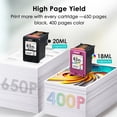 thumbnail image 5 of Eco-Friendly Ink Cartridge Replacement for 63 63XL 63 Black and Color Combo 2 Pack for 3830 4650 4652 4655 4520 4512 5255 5258 5252 5200 3833 3630 3632 2132 2130 Printer, 5 of 8
