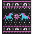 thumbnail image 4 of Old Glory Mens Unicorn Rainbow Ugly Christmas Sweater Short Sleeve T Shirt, 4 of 6