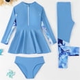 thumbnail image 4 of 11-12 T Bathing Suits Girls Long Sleeve Rash Guard Two Piece Swim Set with UPF 50+ Sun for Surfing Beach and Pool Activities, 4 of 8