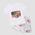 thumbnail image 5 of HCNTES Toddler Baby Boy Newborn Infant Girl Independence Day Clothes Short Sleeve Pullover shirt Tops And Short Set Soft Unisex Summer Loungewear Outfits Set(L04-Pink,7-8 Years), 5 of 7