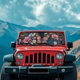 thumbnail image 3 of Uorisanigo Windshield Sun Shade for 2018-2024 Jeep Wrangler JL JLU & Gladiator JT, Folding Butterfly Flowers Sunshade Heat Shield Front Window Visor Shade, Aluminum Foil Film Structure, 3 of 7