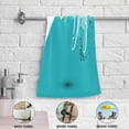 thumbnail image 4 of Blue Chrysanthemum Heart Hand Towels 2 PCS, Happy Mother Day Kitchen Towel Ultra Soft and Highly Absorbent,Decorative Fingertip Face Towel for Bathroom Hotel, 28.3"x14.4", 4 of 4