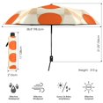 thumbnail image 3 of FORMRS Travel Umbrella Folding Auto Open Close Windproof Rain UV Protection, Orange Geometric Circles, 3 of 8