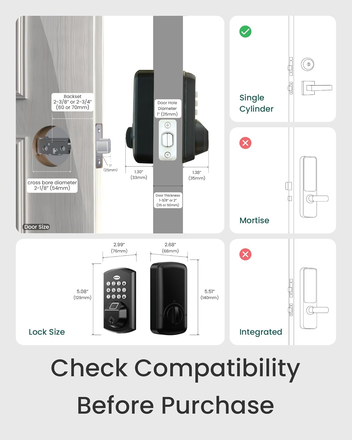 DESLOC A100F Fingerprint Keyless Entry Deadbolt photo 7