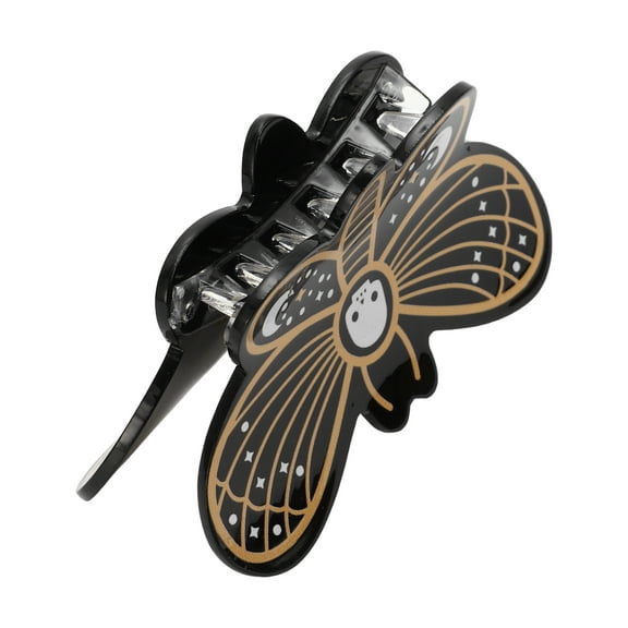 1 Pc  Butterfly Style Hair Clips Hairdo Clip for Women Black Orange