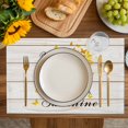 thumbnail image 4 of Sunflower Placemats Set of 12, Vintage Botanical Placemats for Dining Table, Place Mats for Kitchen Tabletop, Waterproof Wipeable Dining Table Mats Set, 4 of 9