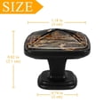 thumbnail image 4 of 4 Pcs Cabinet Handle Drawer Pulls Christmas Night Knobs with Screws Square Furniture Office Cabinet Knob Decoration, 4 of 7