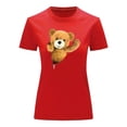 thumbnail image 3 of Playera Blusa De Oso De Peluche Saliendo Del Cierre Ropa Para Mujer Casual Color Rojo Talla Chica Marca Emil SaEs, 3 of 4