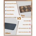 thumbnail image 4 of Wooden Plank Stair Treads for Wooden Steps Indoor Runner Rug Carpet, Rustic Farmhouse Brown Black Barn Door 7 Pieces Peel and Stick Staircase Step Treads Covers Washable Throw Door Mats, 30"x8", 4 of 5