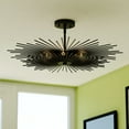 thumbnail image 2 of Vaxcel International C0256 24 in. Nikko 6 Light Semi-Flush Mount, Matte Black, 2 of 8