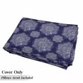 thumbnail image 5 of Ethnic Floor Pillow Lounger Cover, Floral Ornament Round Mandala Paisley Inspired Retro Style, Nap Mat Printed Fabric Case for 5 Pillows, 88" x 27", Lavender Blue Indigo, by Ambesonne, 5 of 5