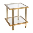 thumbnail image 5 of Evelyn&Zoe Inez 20" Wide Square Side Table, Brass, 5 of 10