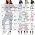 thumbnail image 3 of Purcolt Scrub Sets for Women Stretchy V Neck Tops and Drawstring Tapered Jogger Pants Comfort Medical Uniforms Sets for Nurse Esthetician Workwear, 3 of 5