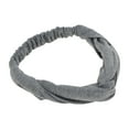 thumbnail image 6 of Unique Bargains 1 Pc Simple Solid Elastic Cross Headwrap for Women Gray, 6 of 6