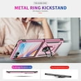 thumbnail image 3 of Dteck for Samsung Galaxy Z Flip 7 Case with Screen Protector & Ring Stand, Shockproof Flip Phone Case for Galaxy Z Flip 7 5G [Support Magnetic Car Mount], Pink, 3 of 8