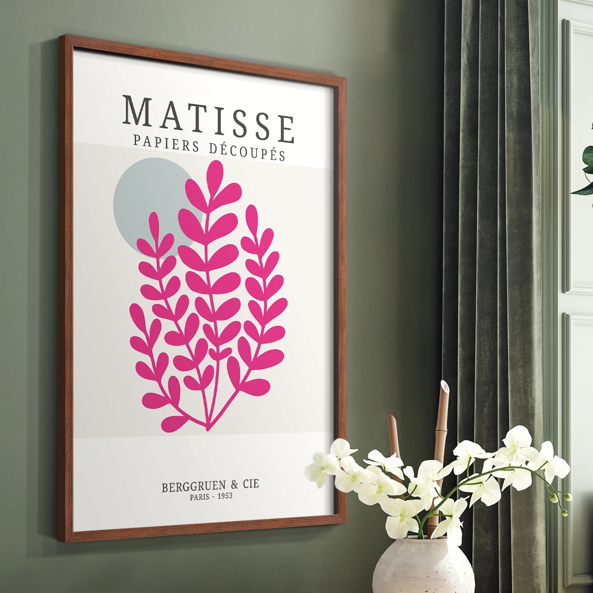 Matisse CDXXI in Brown Solid Wood Framed Print No Nail Hanging