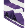thumbnail image 5 of INSPIRE CHIC Women's Striped Shirts Slim Fit Elbow Sleeves Boat Neck T-Shirt XL Purple White, 5 of 6